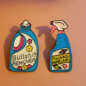 Cute Enamel Pins (Remover and Repellent)